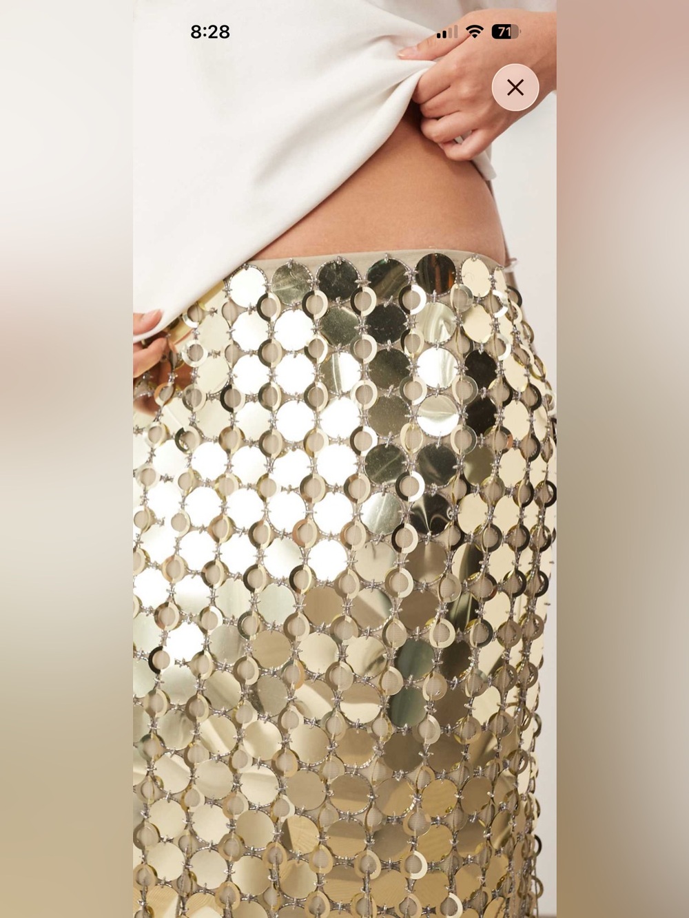 Gold Disc Chainmail Fringe Skirt - Picture 4 of 4